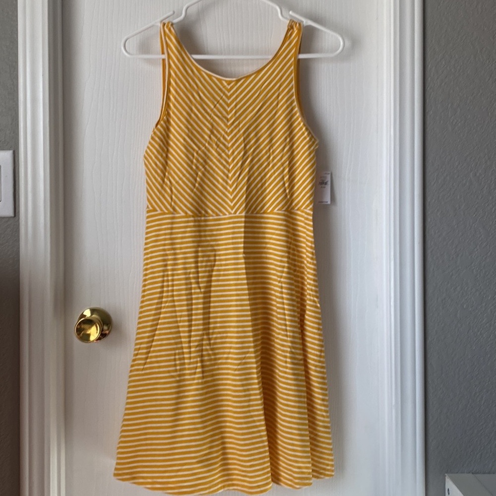 Yellow and White Striped Old Navy Dress